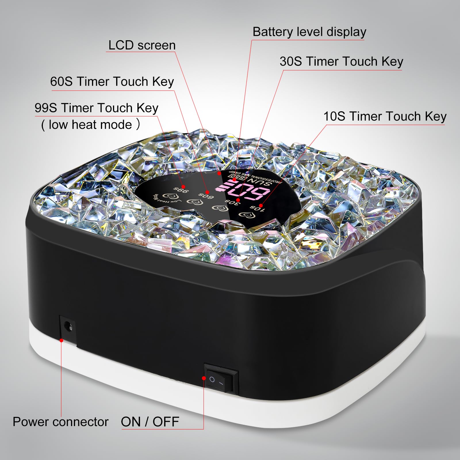 Amazon.co.jp: コードレス UV LED ネイルランプ 充電式 UV ネイル
